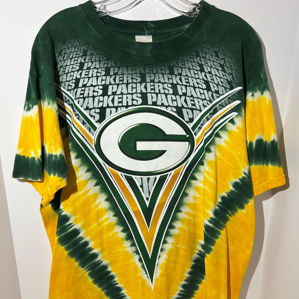 Vintage Green Bay Packers, tie-dye large T-shirt
